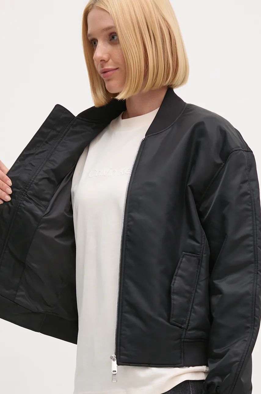 Ls Filled Nylon Bomber BLACK / L