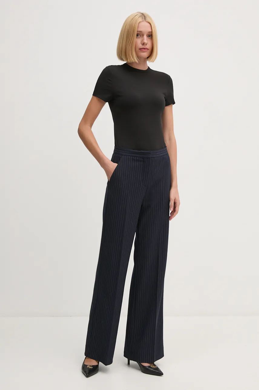 Pinstripe Wide Leg Pant Night Sky / Gray Morn Stripe / 42