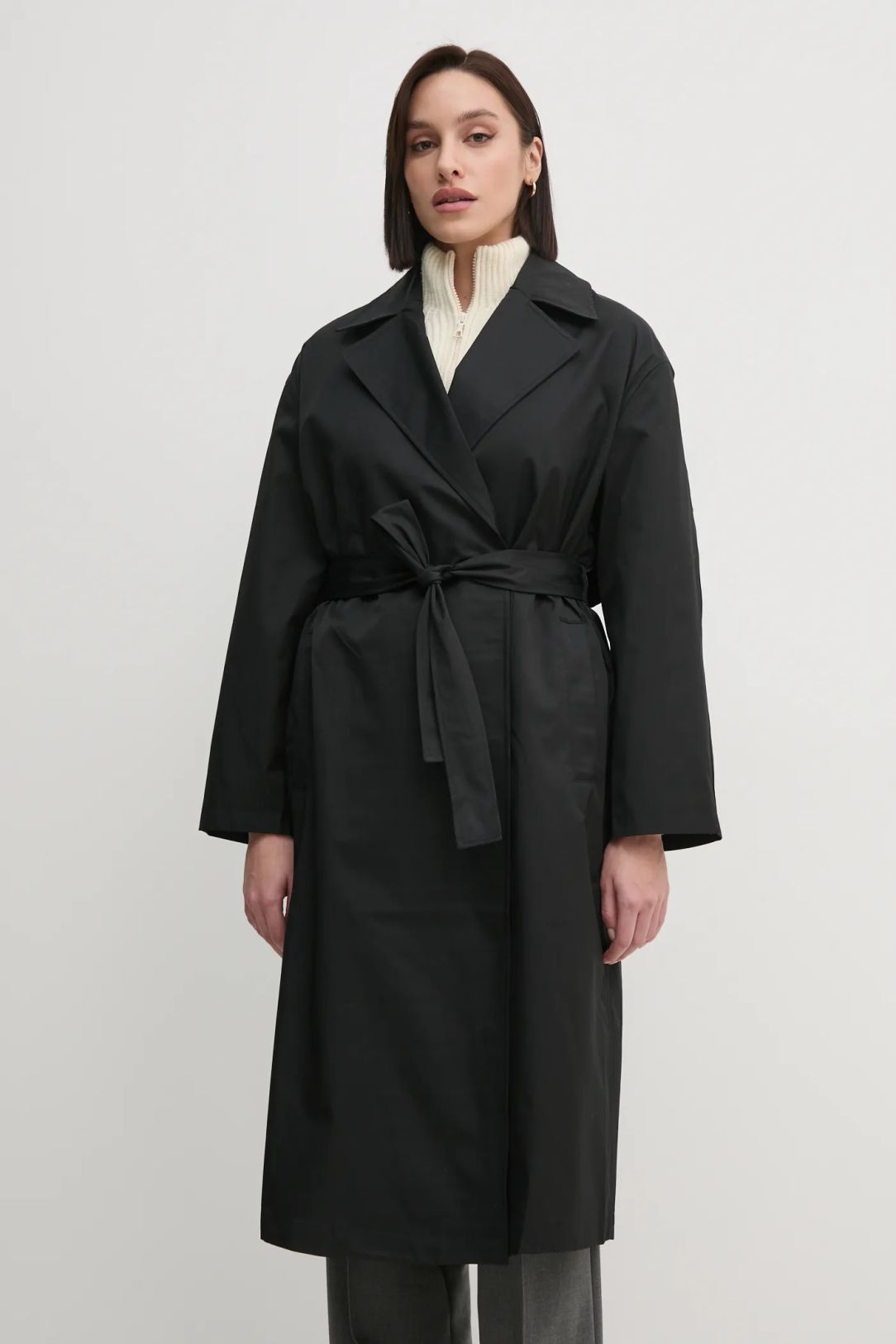 Ls Cotton Trench Coat BLACK ARCHROMA / M