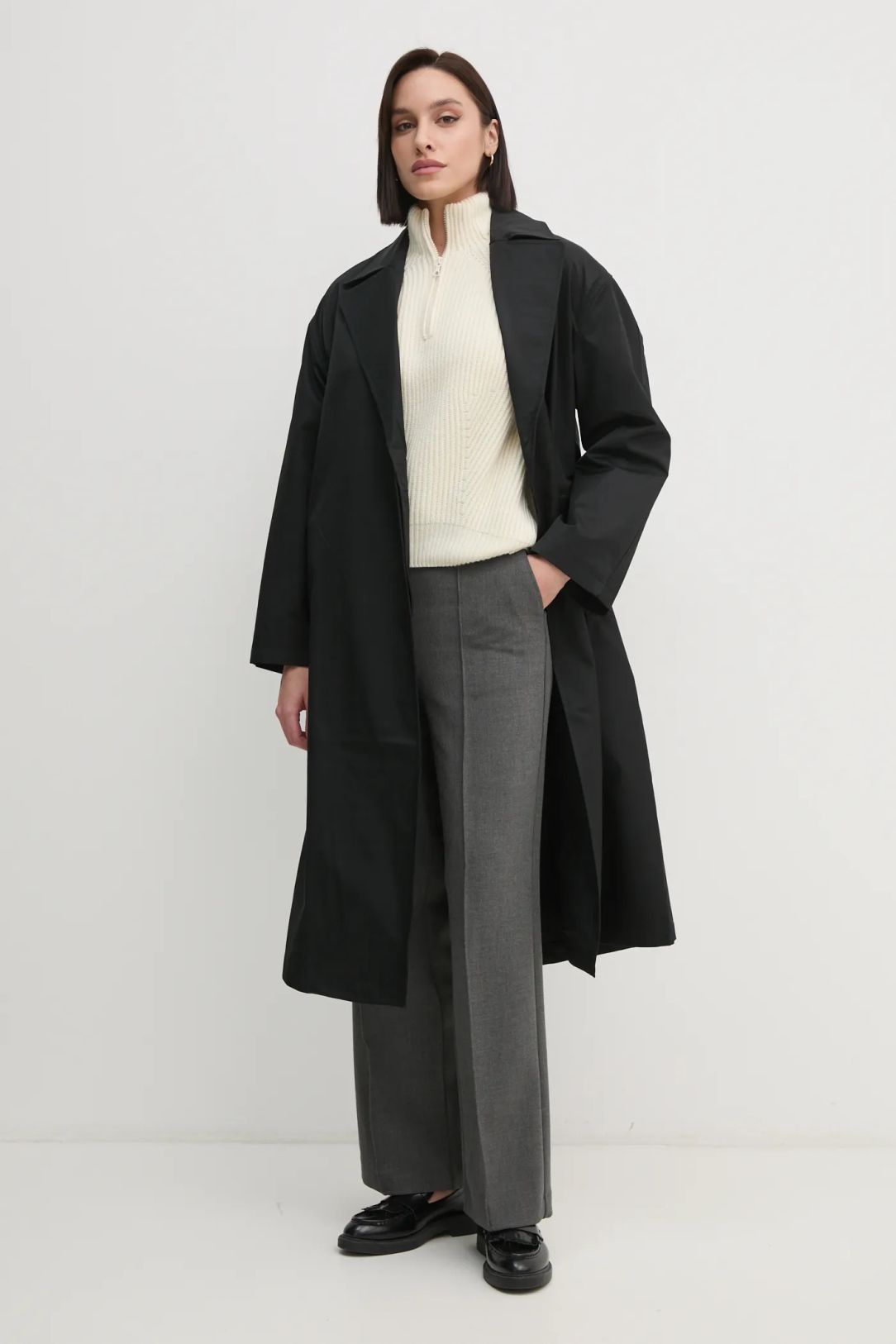 Ls Cotton Trench Coat BLACK ARCHROMA / M