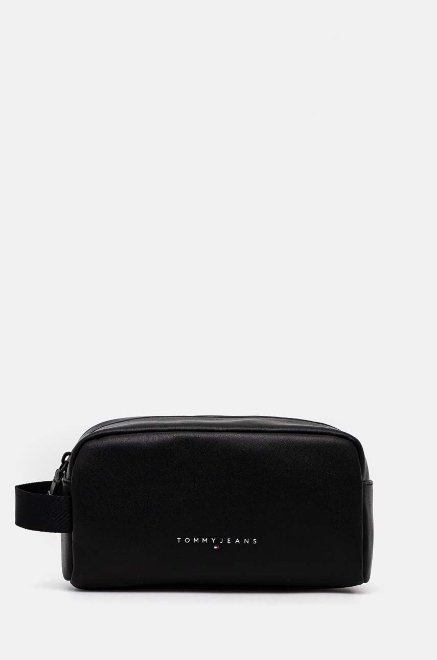 Tjm Leather Washbag Black / OS