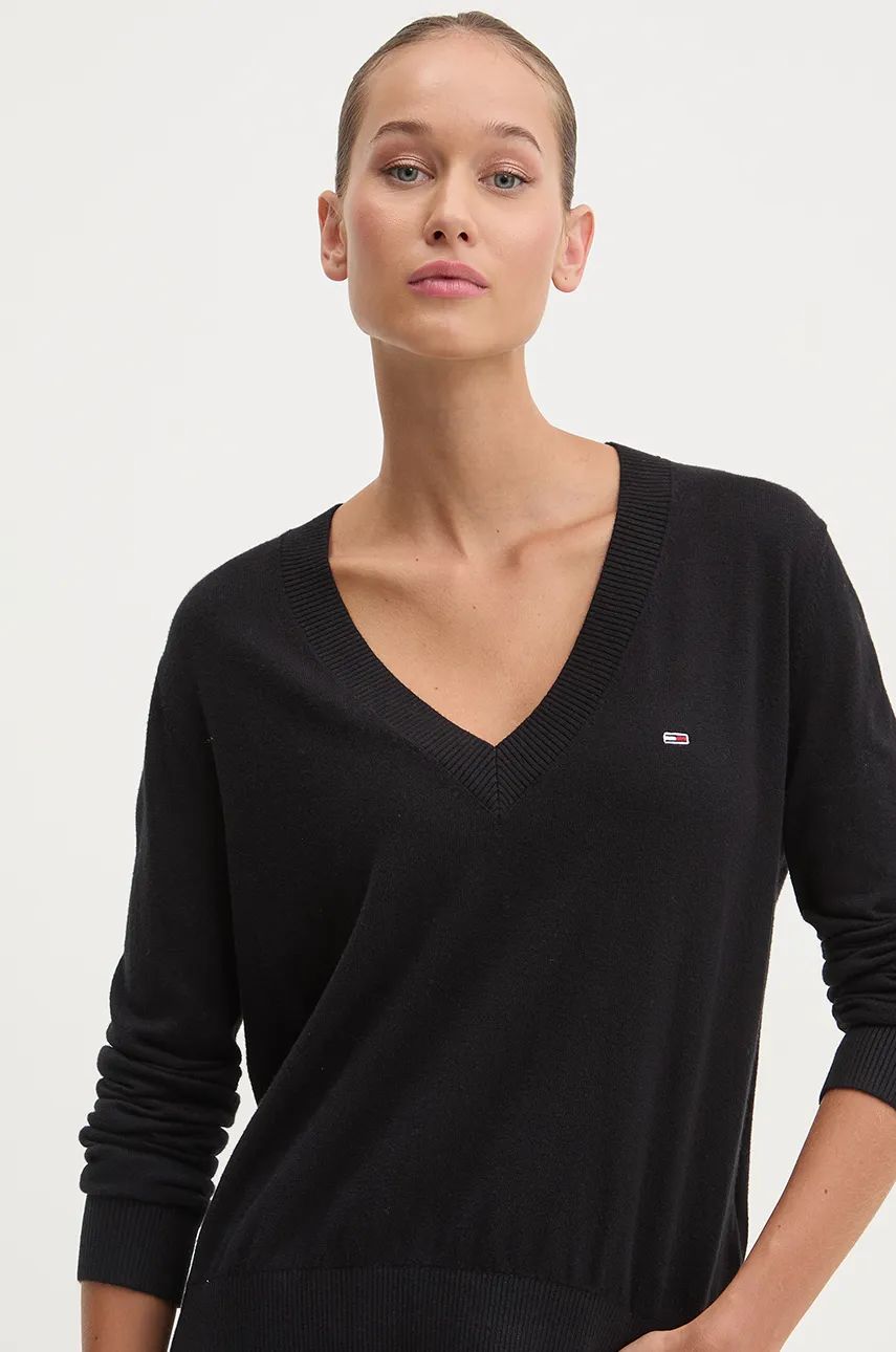 Tjw Essential Vneck Sweater Ext Black / L