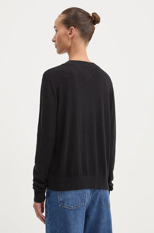 Tjw Essential Vneck Sweater Ext Black / L