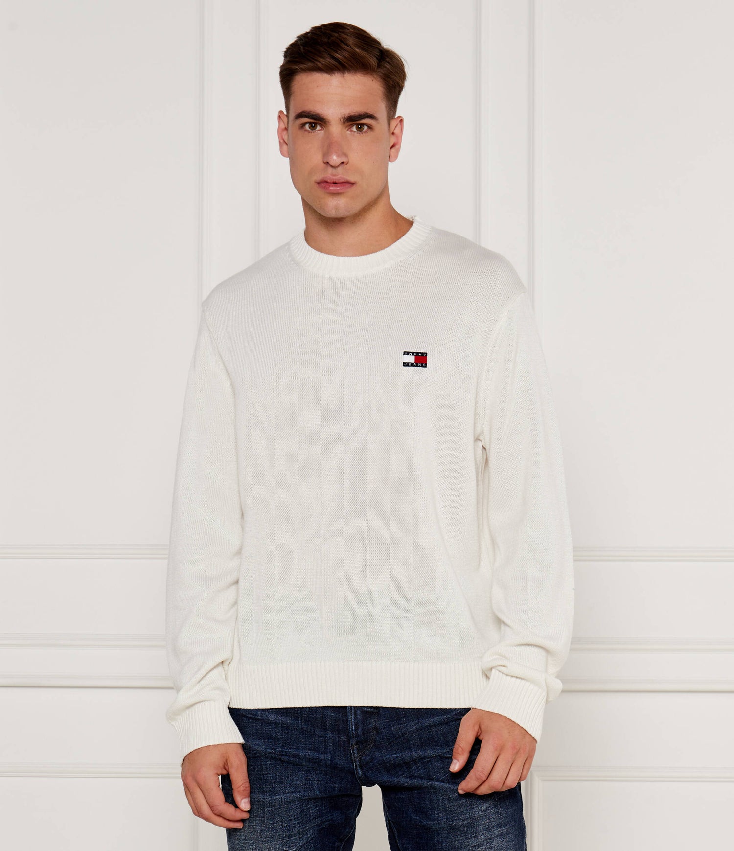 Tjm Reg Badge Sweater Ancient White / L