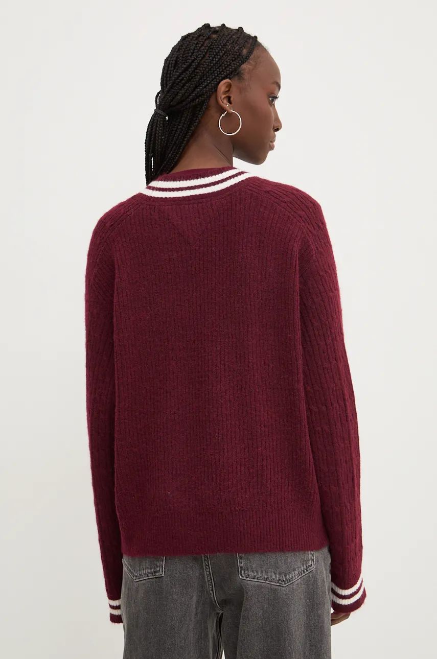 Tjw Vnck Crest Cable Sweater Ext Deep Rouge / L