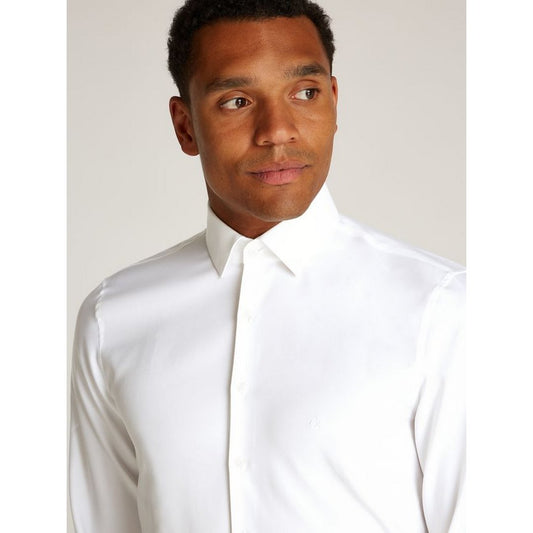 Performance Solid Slim Shirt Bright White / 42