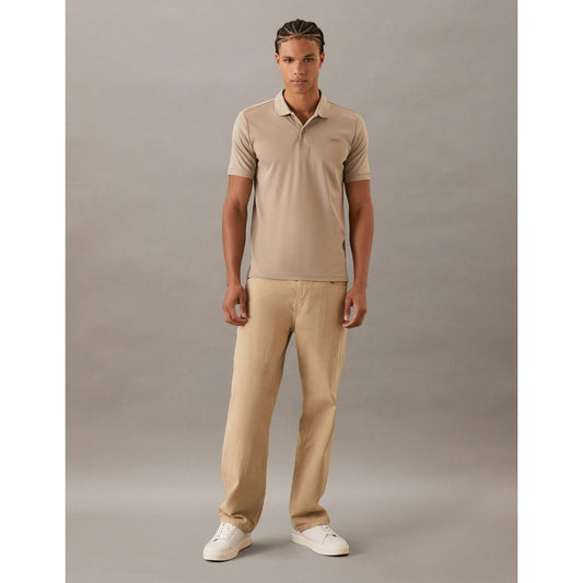 Smooth Cotton  Slim Polo Vintage Khaki / L