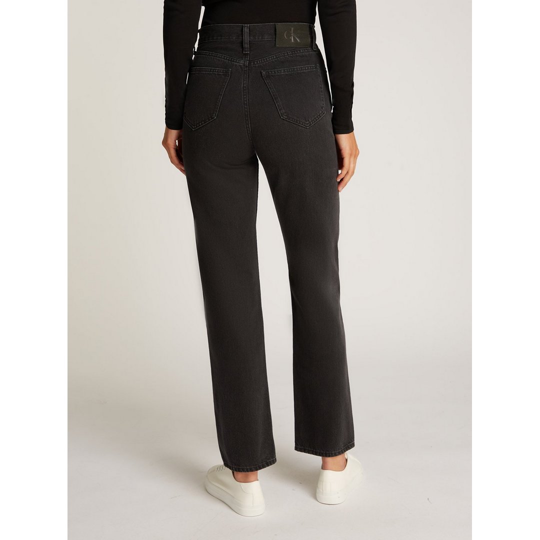 High Rise Straight Denim Black / 3027
