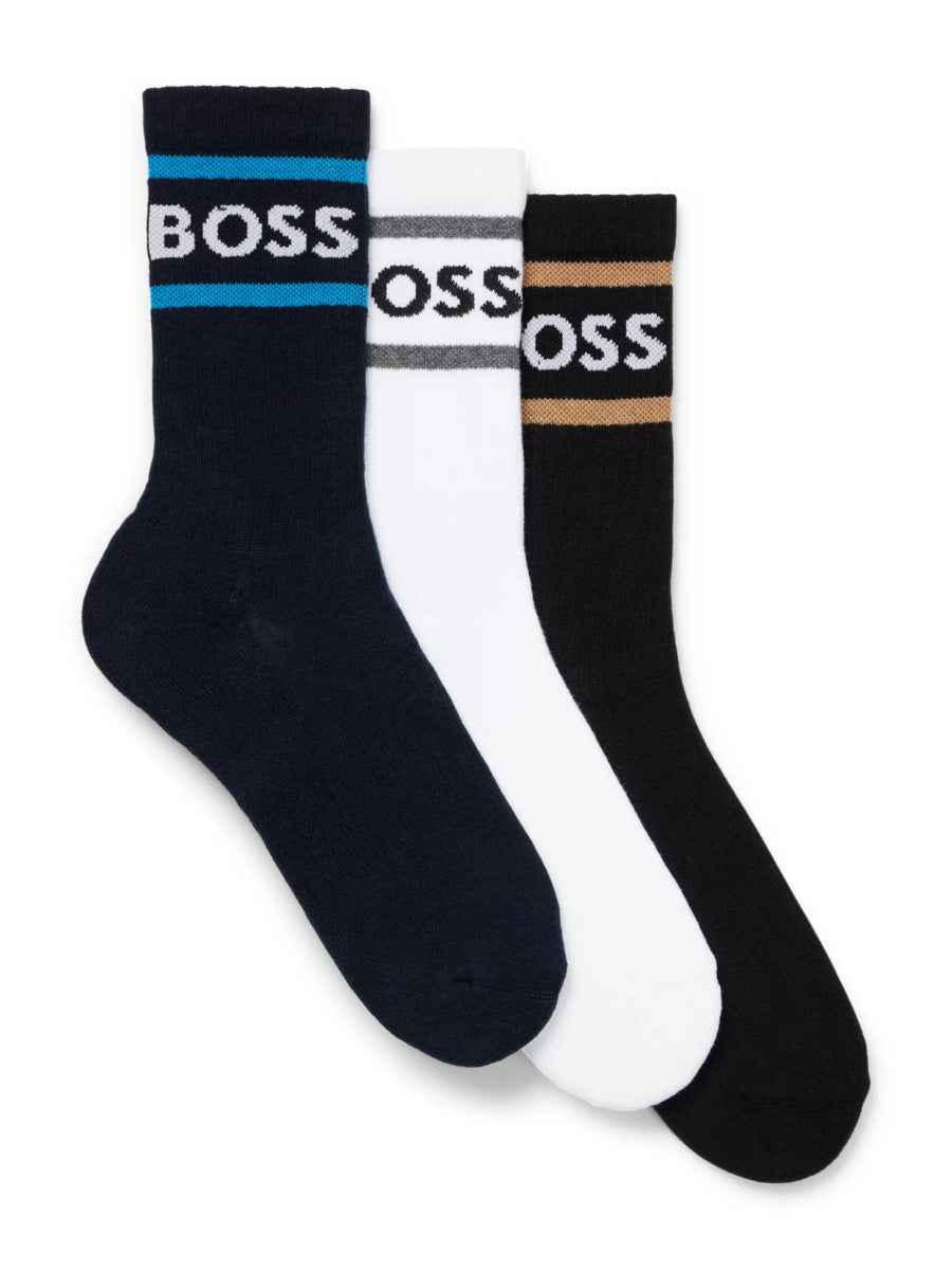 BOSS Sport Socks - 3P Rib Stripe