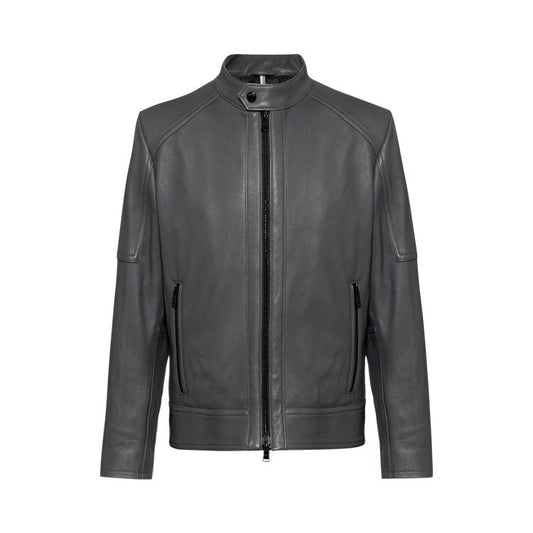 Boss Leather Jacket -Marbon