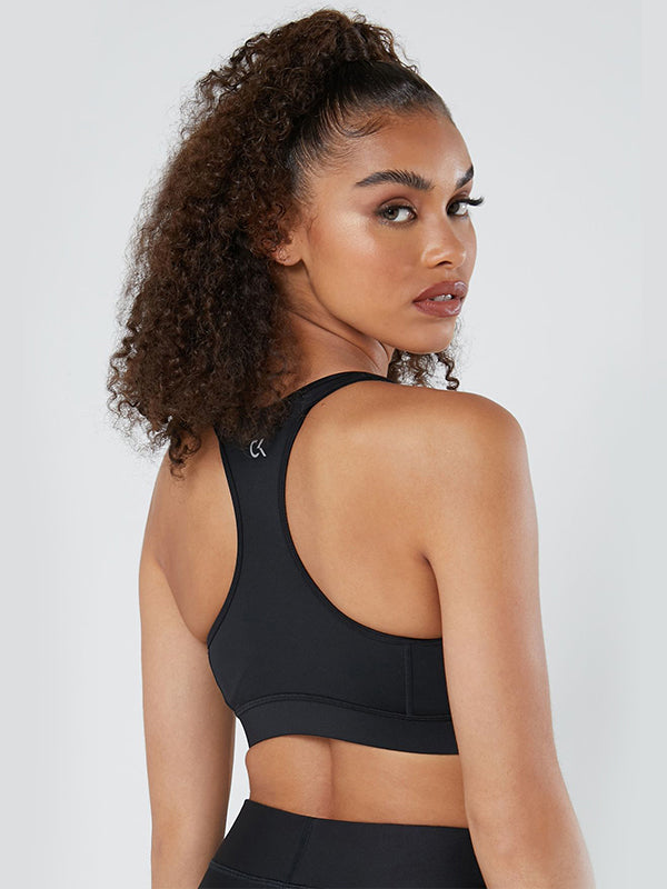 Medium Support Bra CK BLACK/BRIGHT WHITE / L