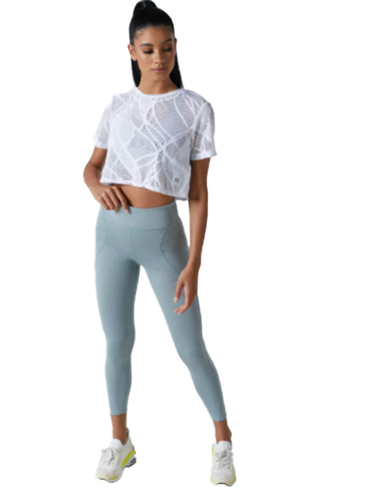 Pw - Lace Cropped Ss BRIGHT WHITE / L