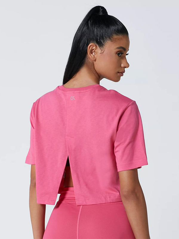 Pw - Open Back Cropp CITY PINK / L