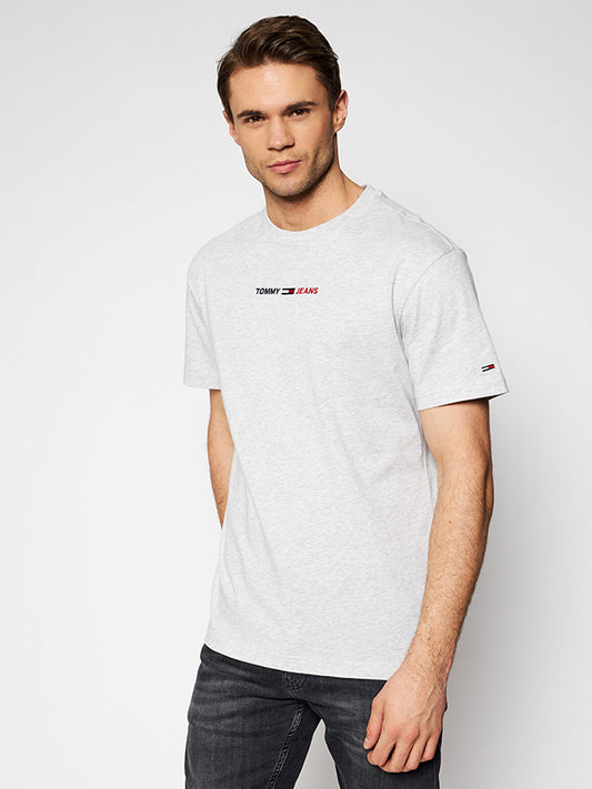 Tjm Linear Logo Tee Silver Grey Htr / L