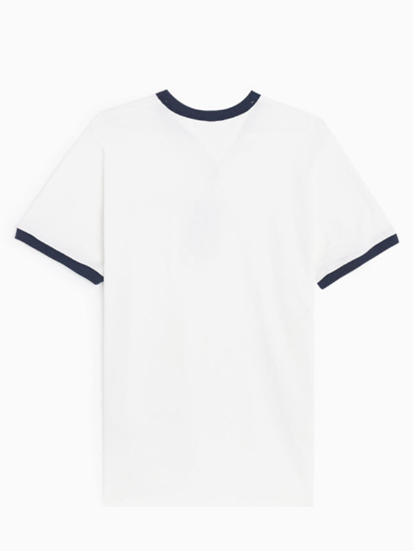 Tjm Badge Ringer Tee White / Twilight Navy / L