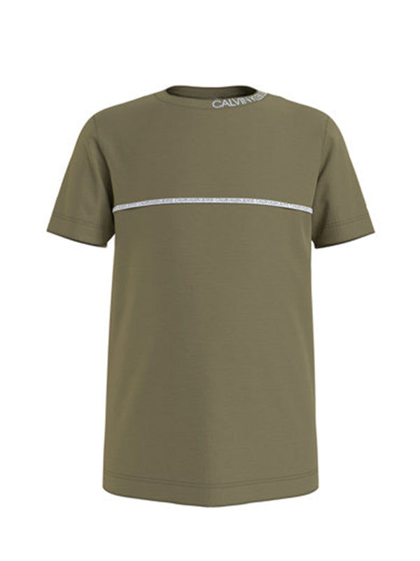 Logo Piping Fitted T Olive Khaki / 10