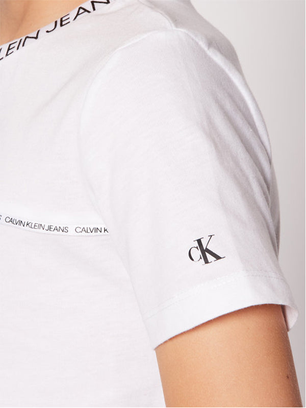 Logo Piping Fitted T Bright White / 10