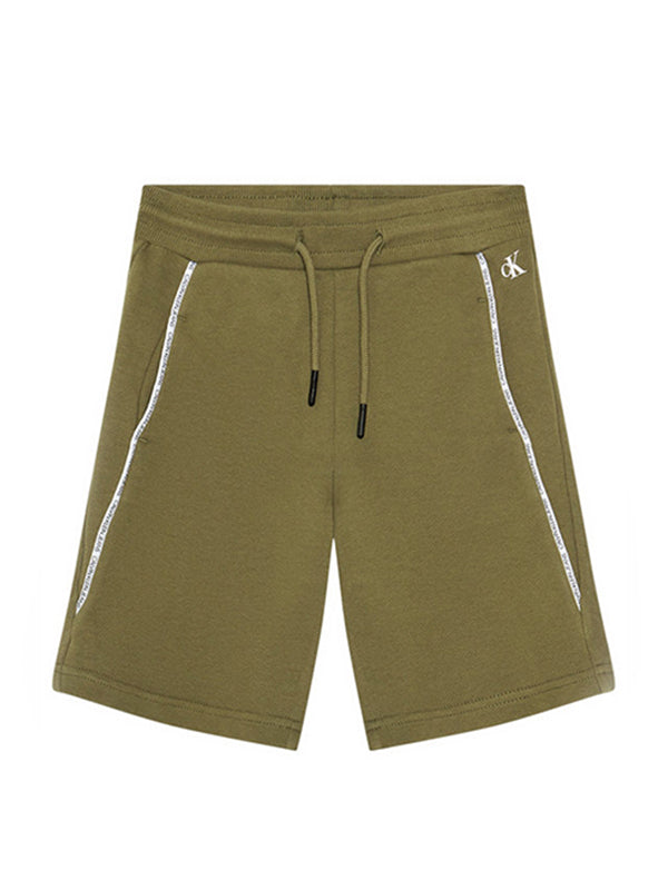 Logo Piping Shorts Olive Khaki / 10