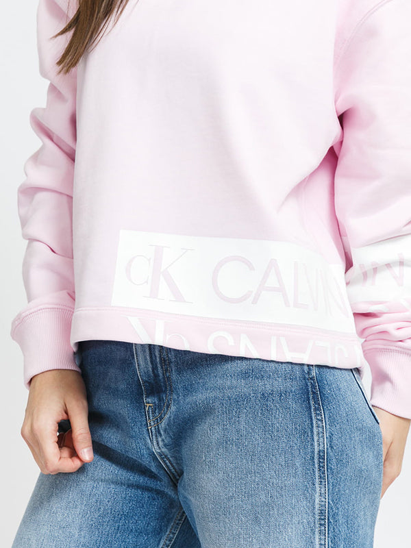 Mirrored Logo Hoodie Pearly Pink / Bright White / L