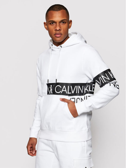 Mirrored Logo Hoodie Bright White / L