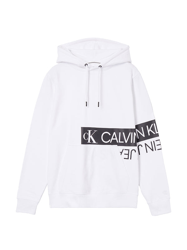 Mirrored Logo Hoodie Bright White / L