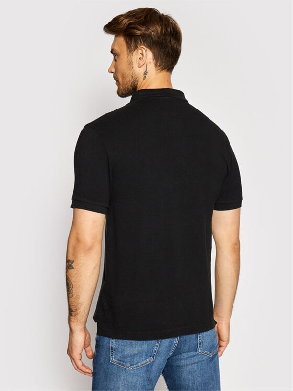 Washed Instit Polo Ck Black / L