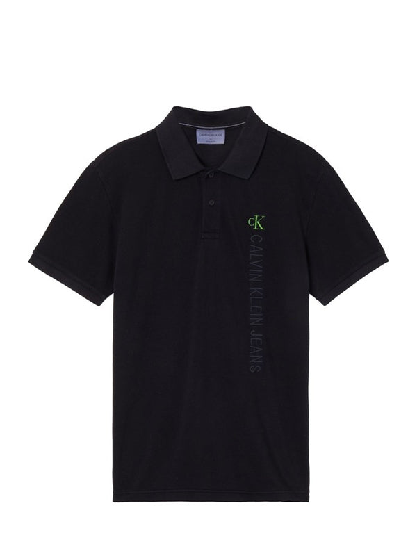 Washed Instit Polo Ck Black / L