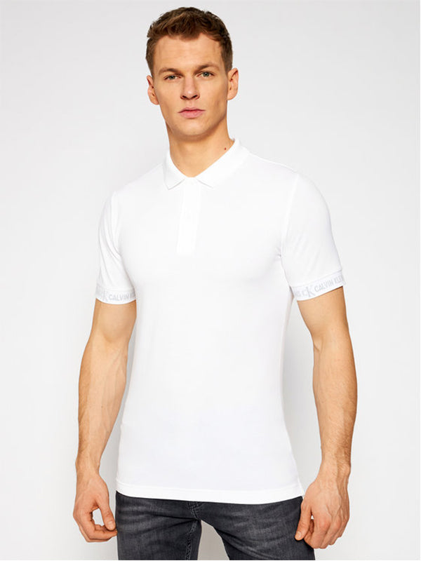 Logo Jacquard Polo Bright White / L