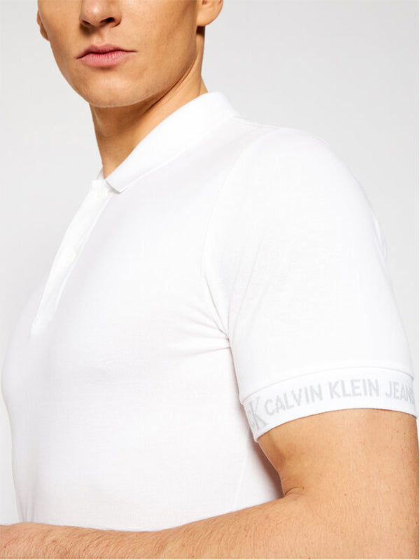 Logo Jacquard Polo Bright White / L