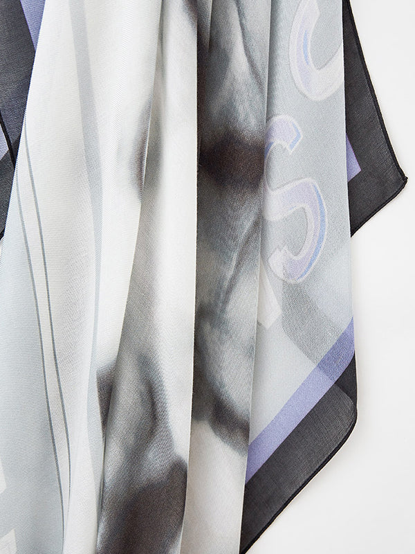 Marble Pr Scarf Black Marble / OS