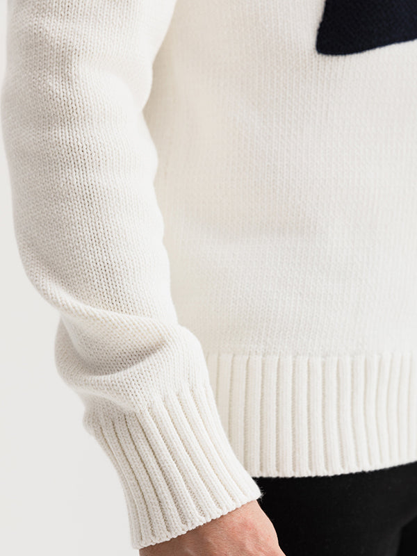 Big Graphic Sweater Ivory / L