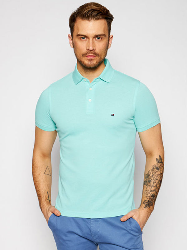 Core 1985 Slim Polo Miami Aqua / L