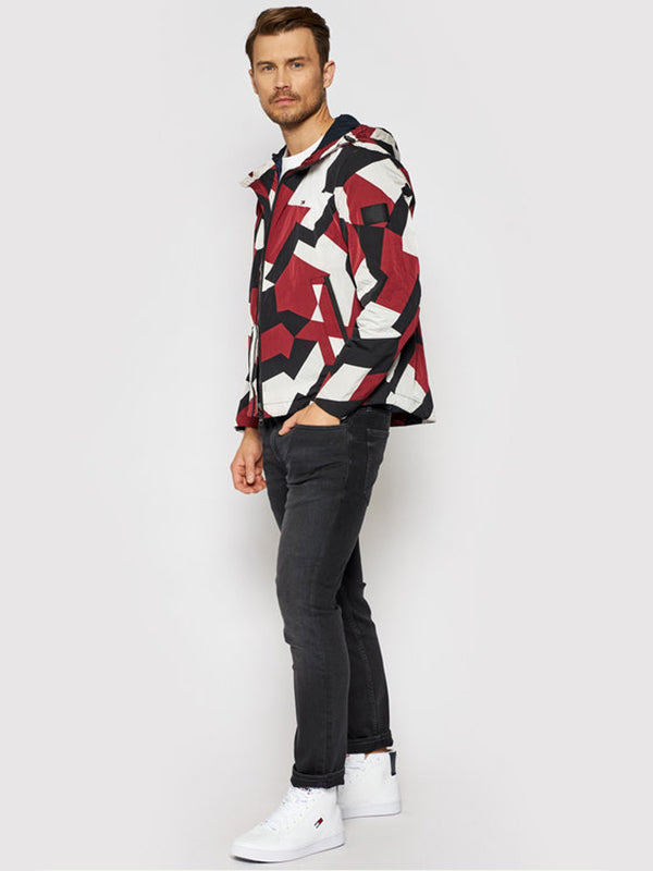 Lightweight Hooded P Dazzle Camo Rouge / L