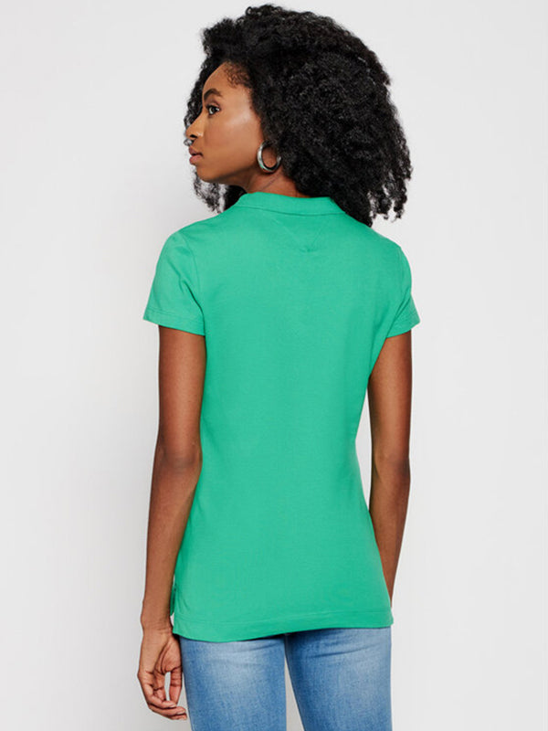 Short Sleeve Slim Po Primary Green / L