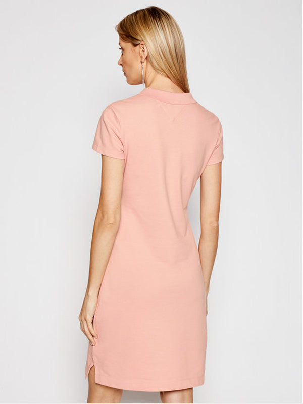 Slim Short Polo Dres Soothing Pink / L