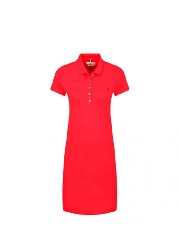 Slim Short Polo Dres Primary Red / L