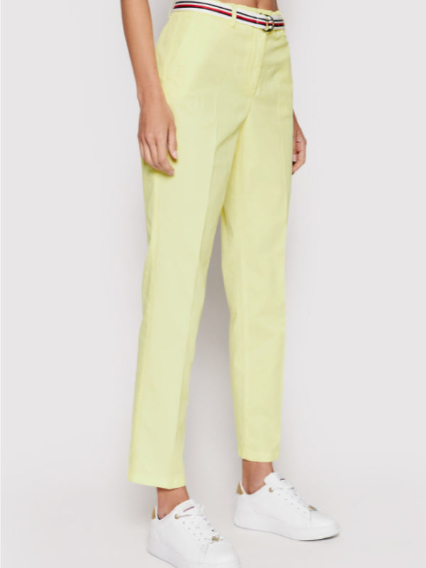 Co Tencel Chino Slim Frosted Lemon / R40