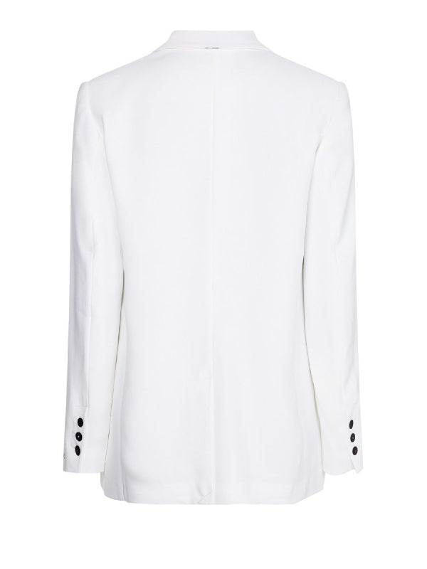 Crepe Belted Blazer Th Optic White / 42