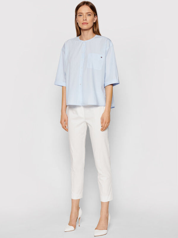 Crisp Poplin Relaxed Breezy Blue / 42