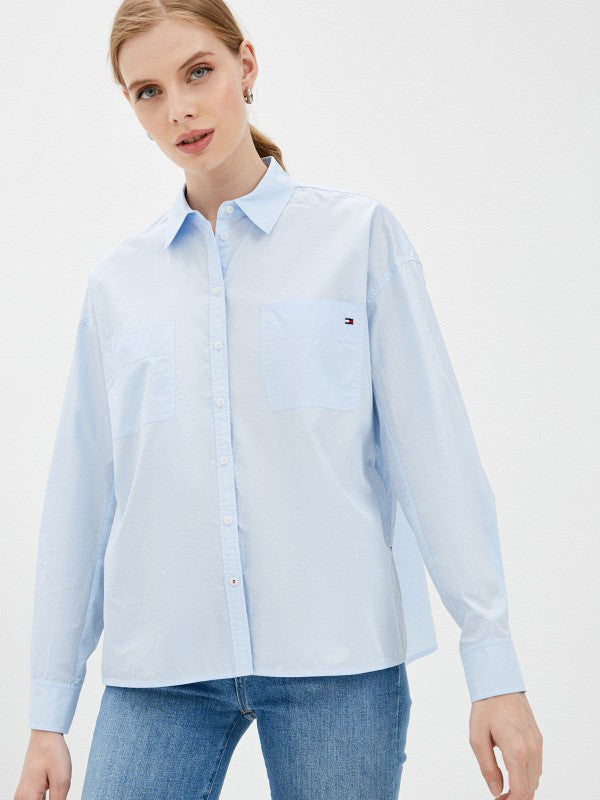 Crisp Poplin Relaxed Breezy Blue / 42