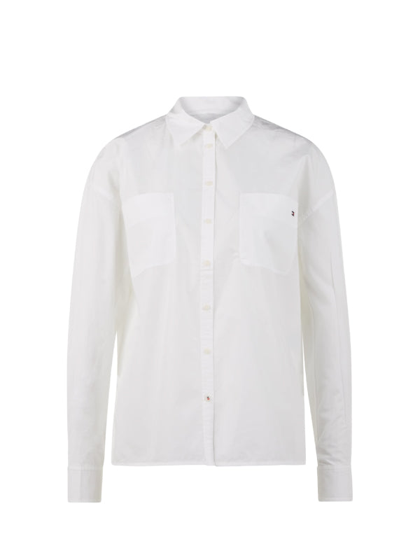 Crisp Poplin Relaxed Th Optic White / 42