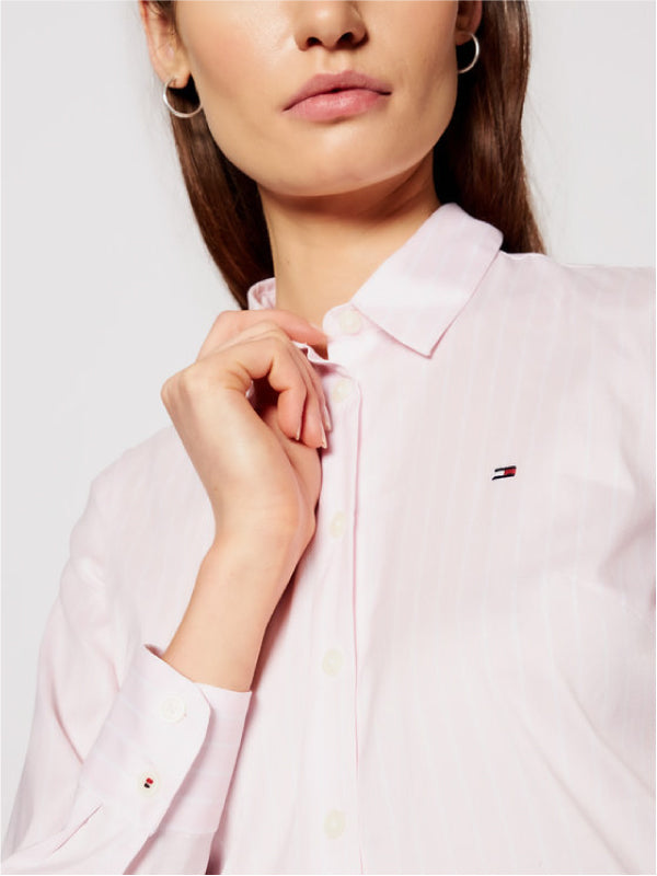 Stretch Poplin Slim Fine Stp / Light Pink / 42