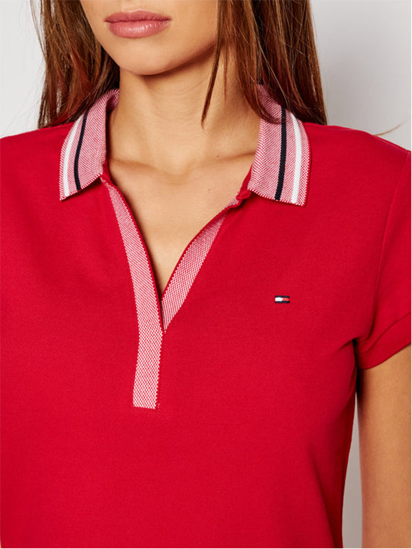 Tipping Slim Polo Sh Primary Red / L