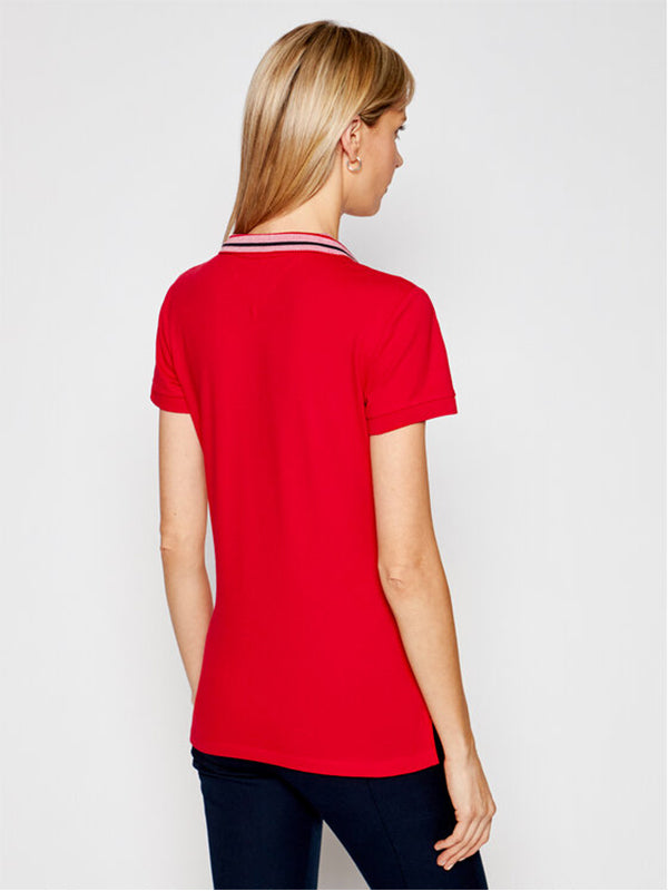 Slim Tipping Polo Ss Primary Red / L