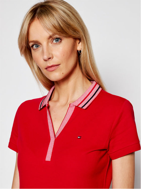 Slim Tipping Polo Ss Primary Red / L