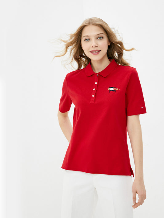 Regular Flag Polo Ss Primary Red / L