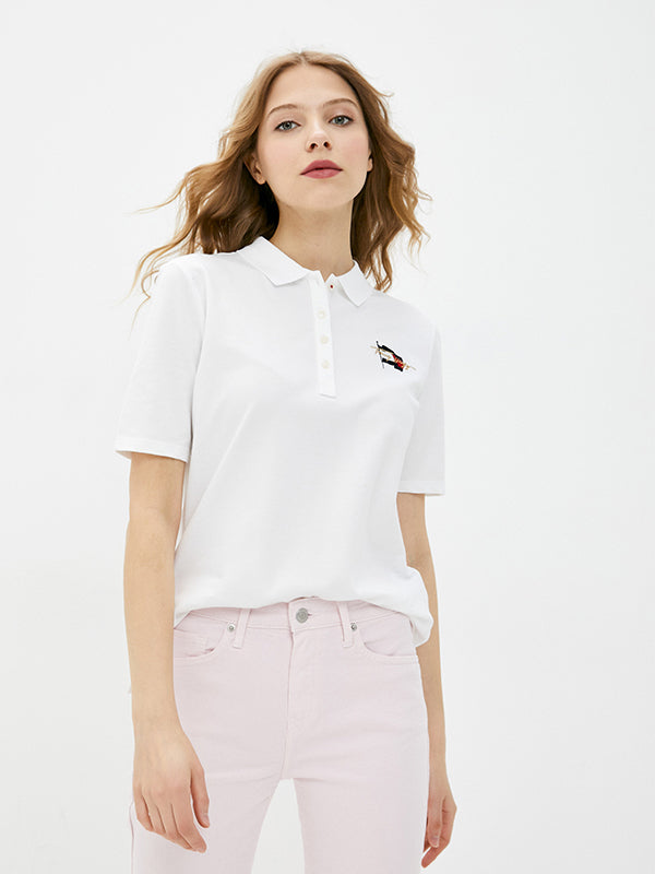 Regular Flag Polo Ss White / L