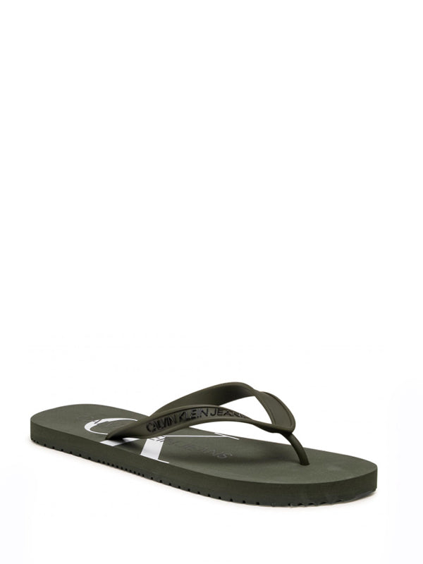 Beach Sandal Monogra Dark Olive / 42