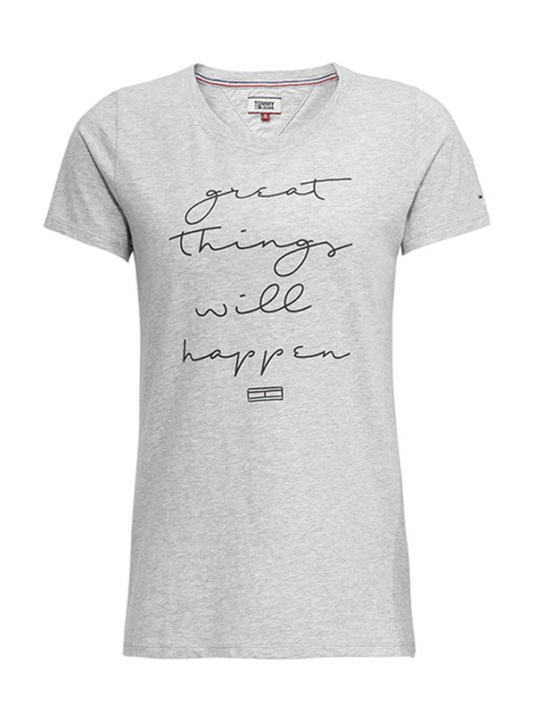 Tjw Positive Slogan LT GREY HTR / L