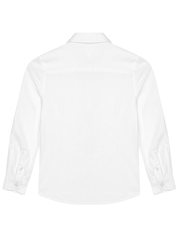 Boys Stretch Oxford Bright White / 10